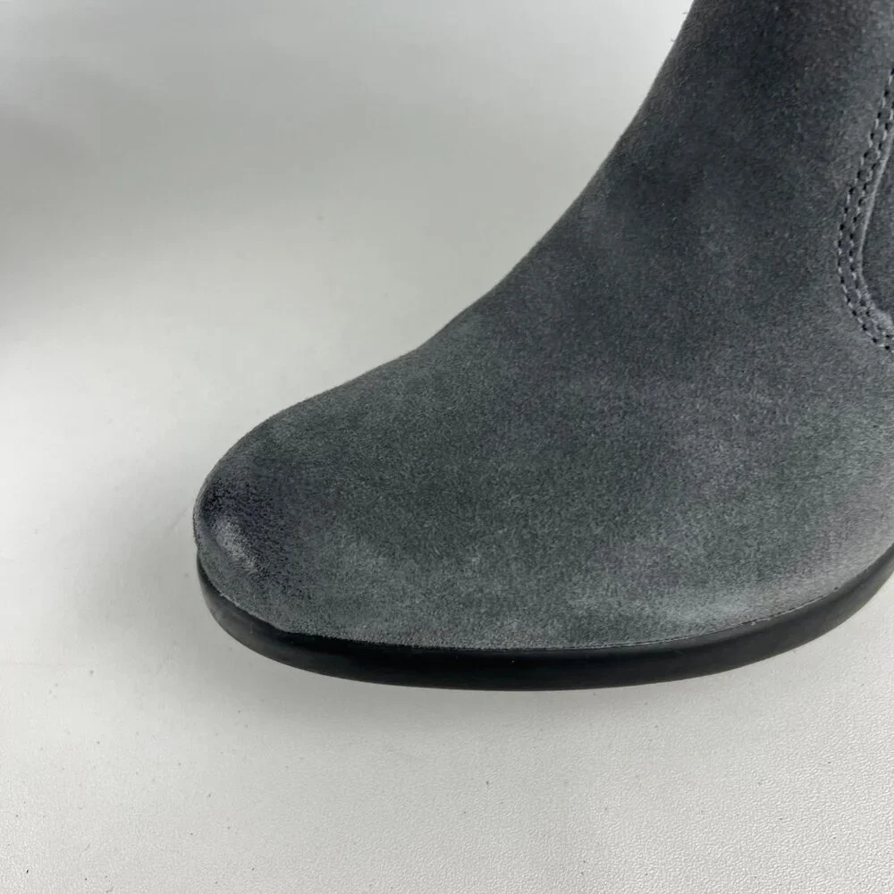 Earth Origins Womens Tori Gray Suede Ankle Booties Water Repellent size 9.5